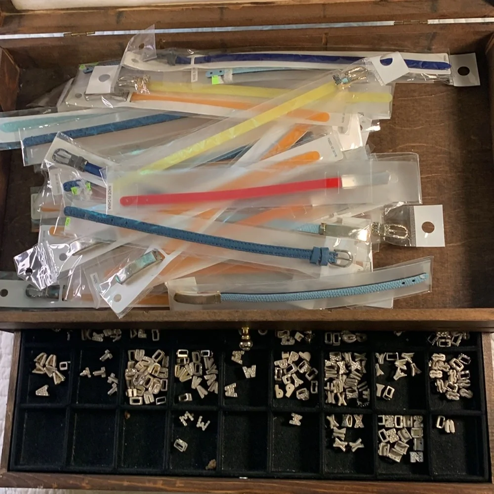 U Name It Customize Bracelets & Charms & wooden box 45 bracelets 100s of Charms